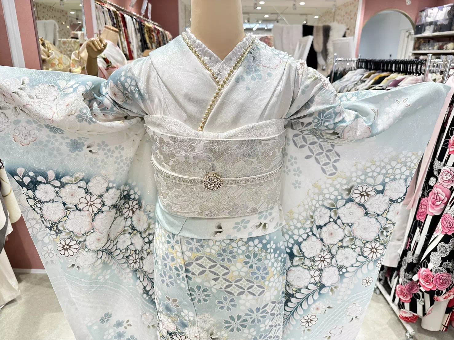 TAKAZEN姫路店　姫路市　卒業式　袴　チェック　チョーカー　リボン　黒　