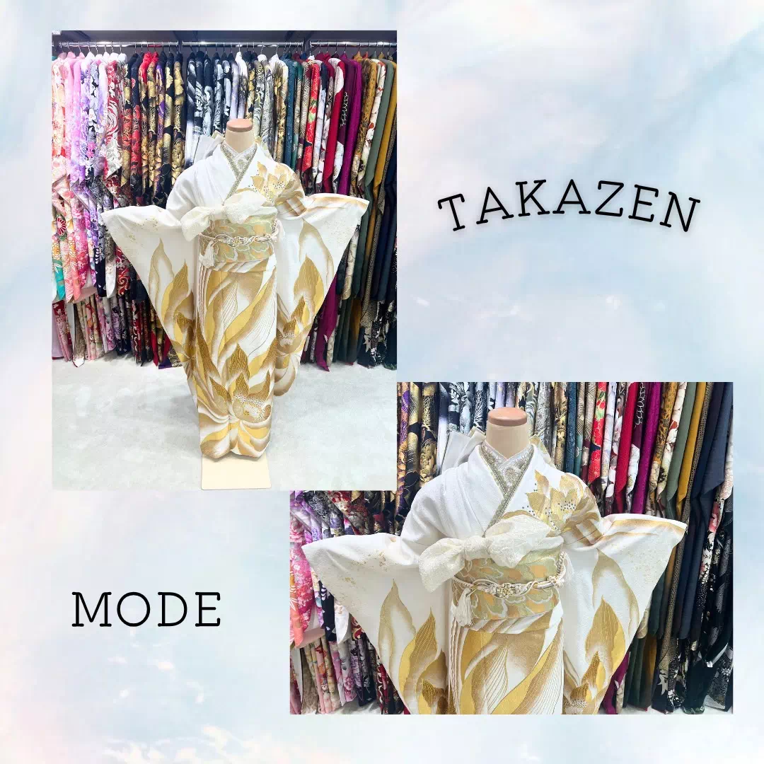 TAKAZEN神戸旧居留地店　成人式　振袖レンタル　モード　ギャル　キラキラ　白金振袖