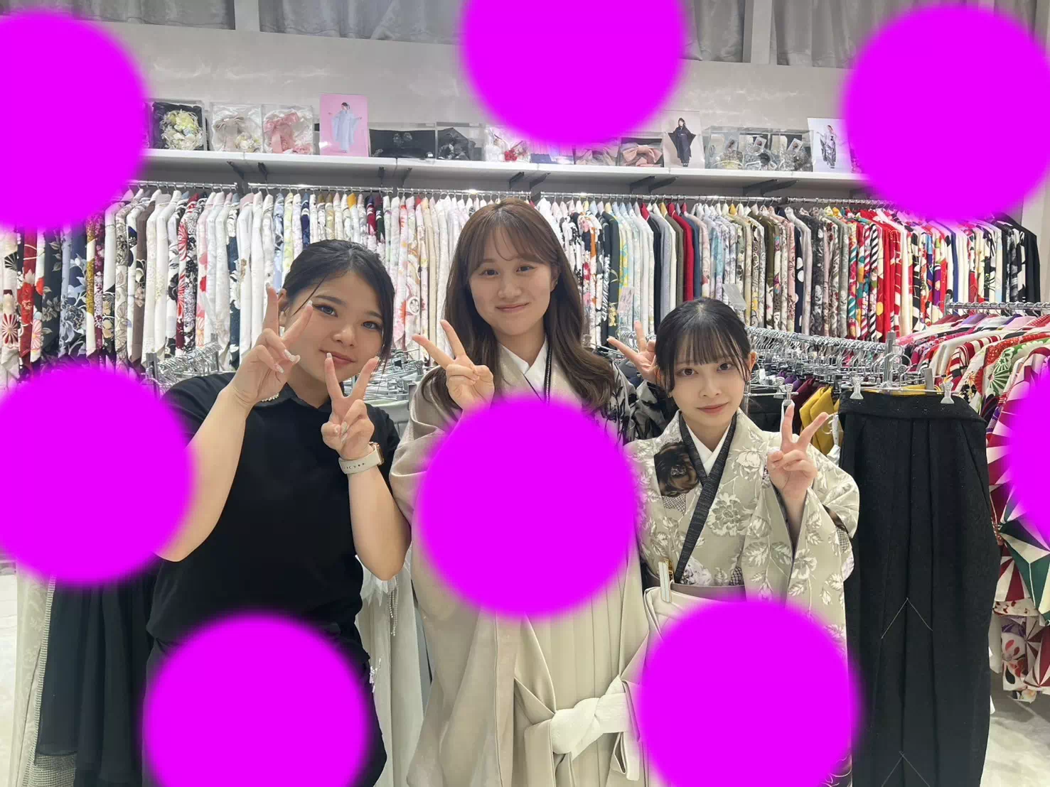 TAKAZEN神戸店　前撮り撮影会　イマドキ　カワイイ　コディネート　振袖　レンタル　袴　