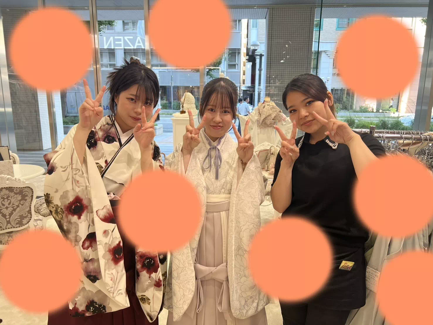 TAKAZEN神戸旧居留地店　　卒業式　袴　レンタル　イマドキ　カワイイ　くすみ袴　