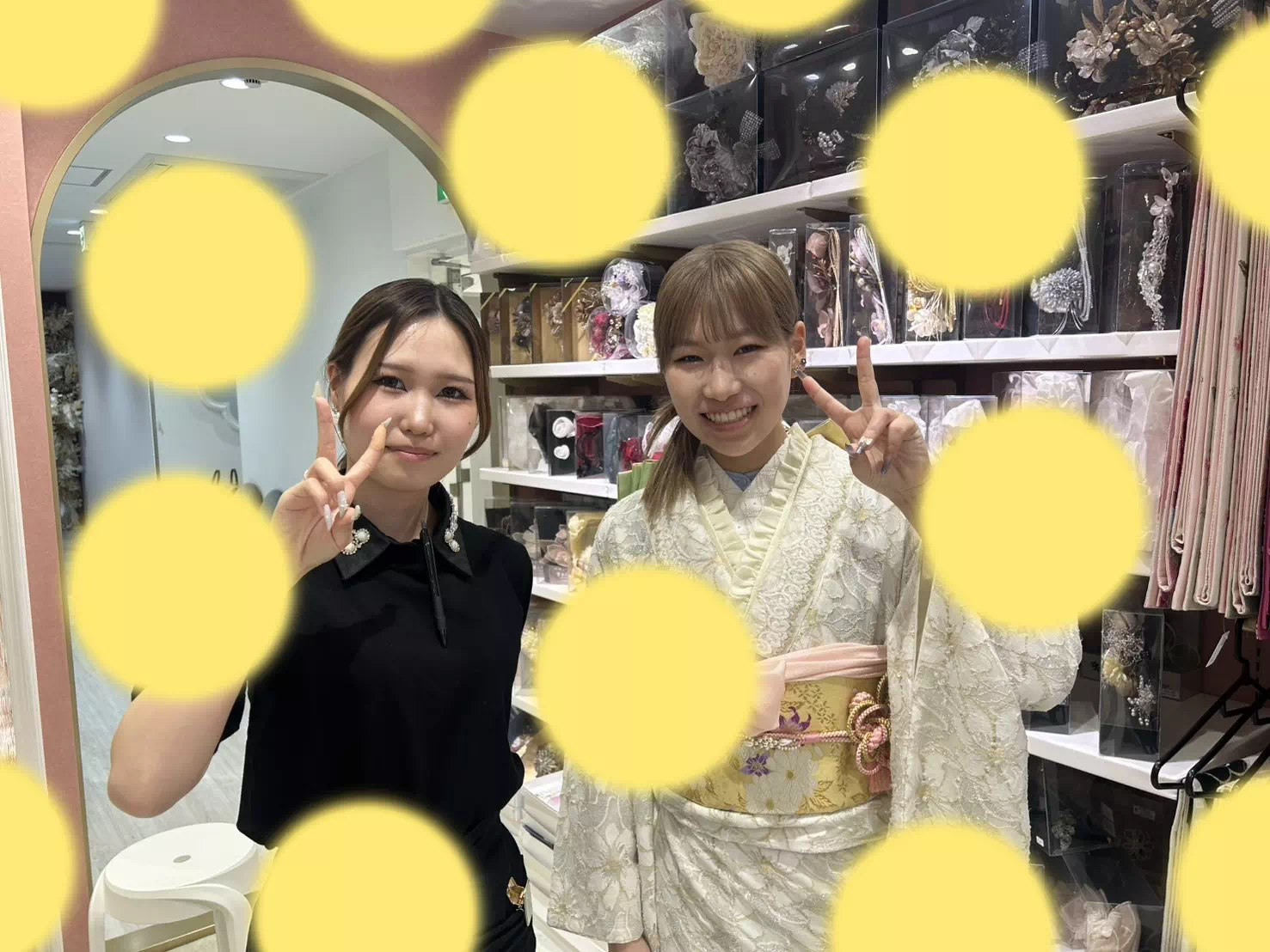 TAKAZEN姫路店　姫路市　卒業式　袴　チェック　チョーカー　リボン　黒　