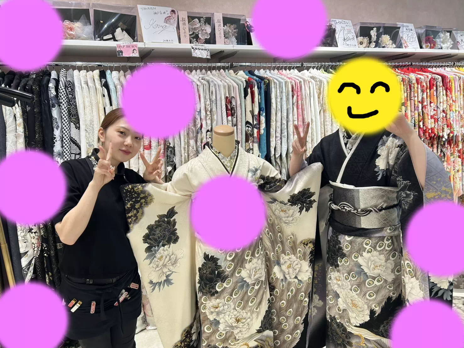 TAKAZEN神戸店　前撮り撮影会　イマドキ　カワイイ　コディネート　振袖　レンタル　袴　