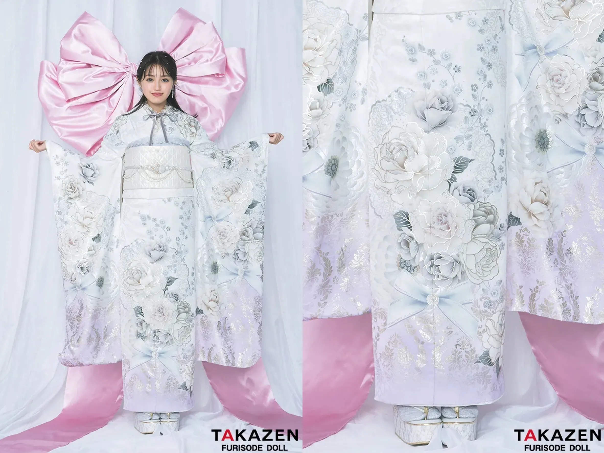 TAKAZEN　振袖　レンタル　オリジナル　キラキラ　かわいい　目立つ　オシャレ　流行り　綺麗　上品　華やか