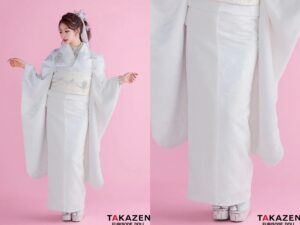 TAKAZEN　振袖　レンタル　成人式　前撮り　ふわふわ振袖　ファー　リボン付き　キラキラパーツ付き　オールホワイト　被らない　もこもこ　可愛い　ギャル　