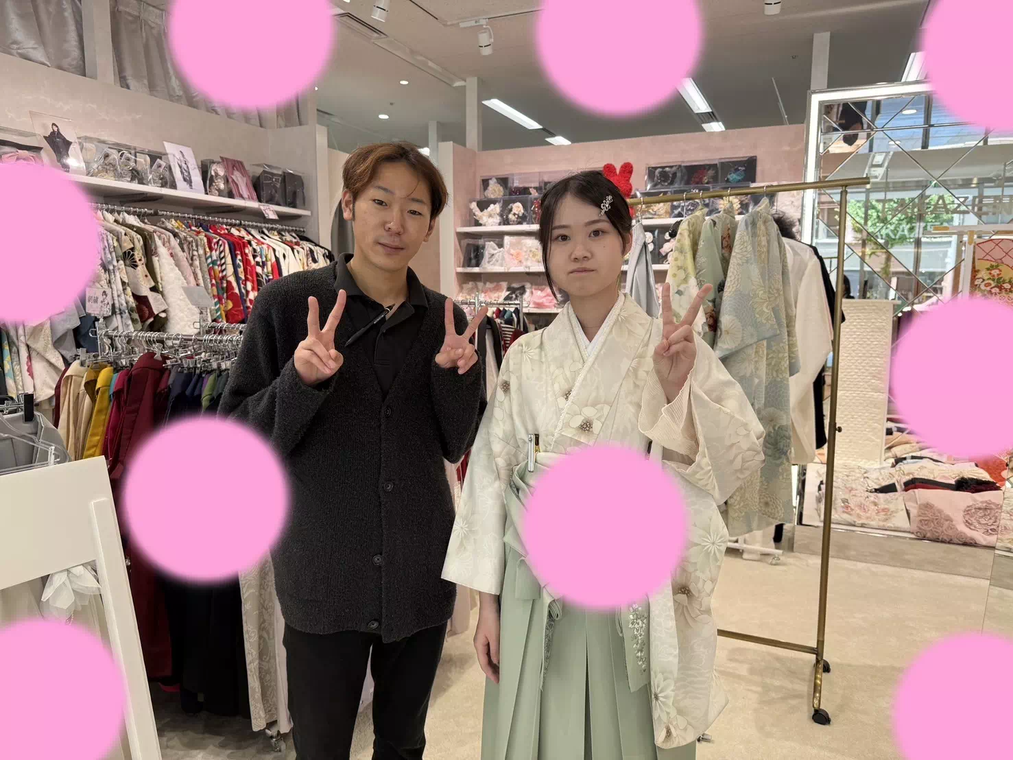 TAKAZEN神戸店　前撮り撮影会　イマドキ　カワイイ　コディネート　振袖　レンタル　袴　