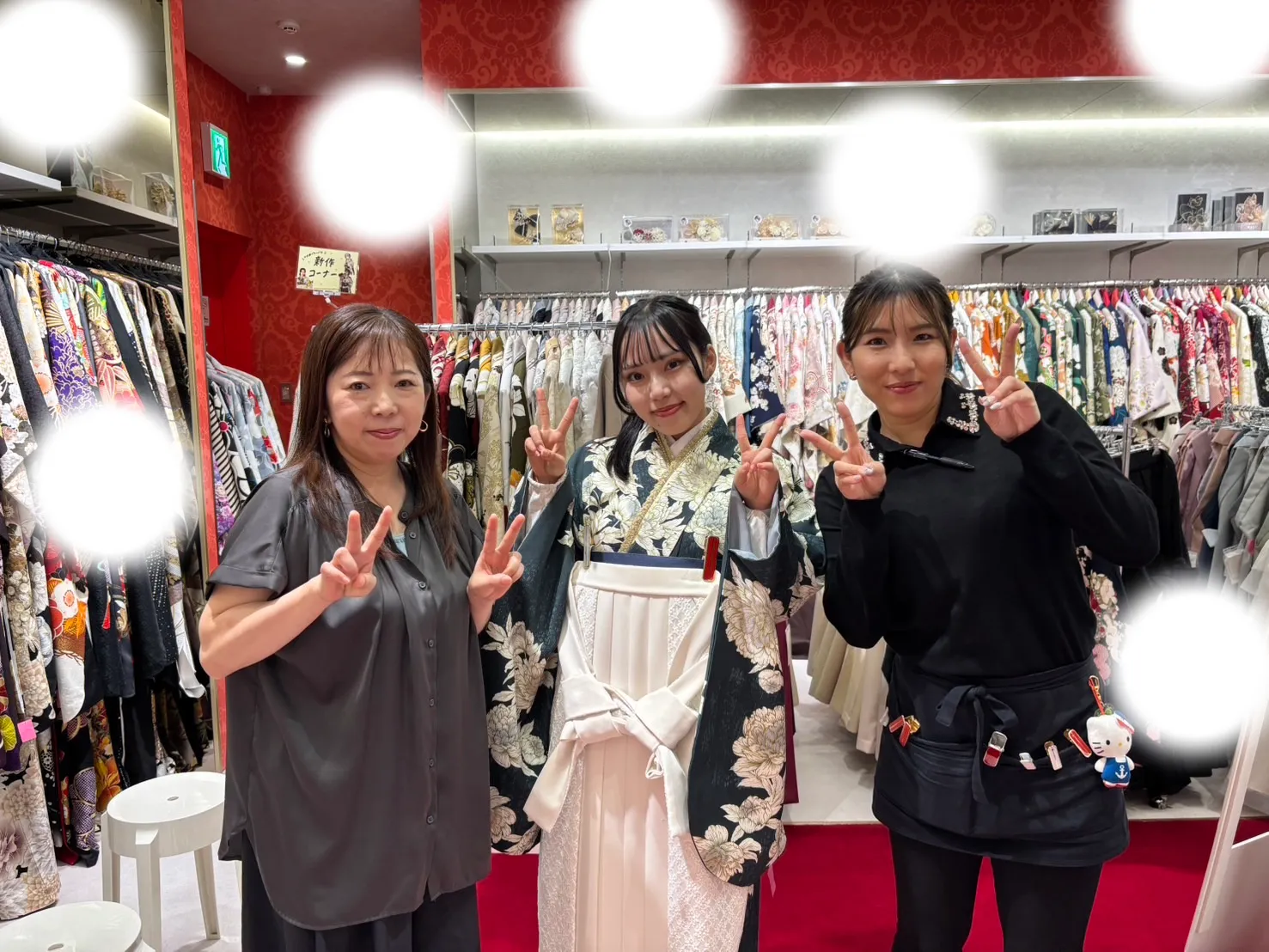 成人式　前撮り　梅田　袴　くすみ　緑