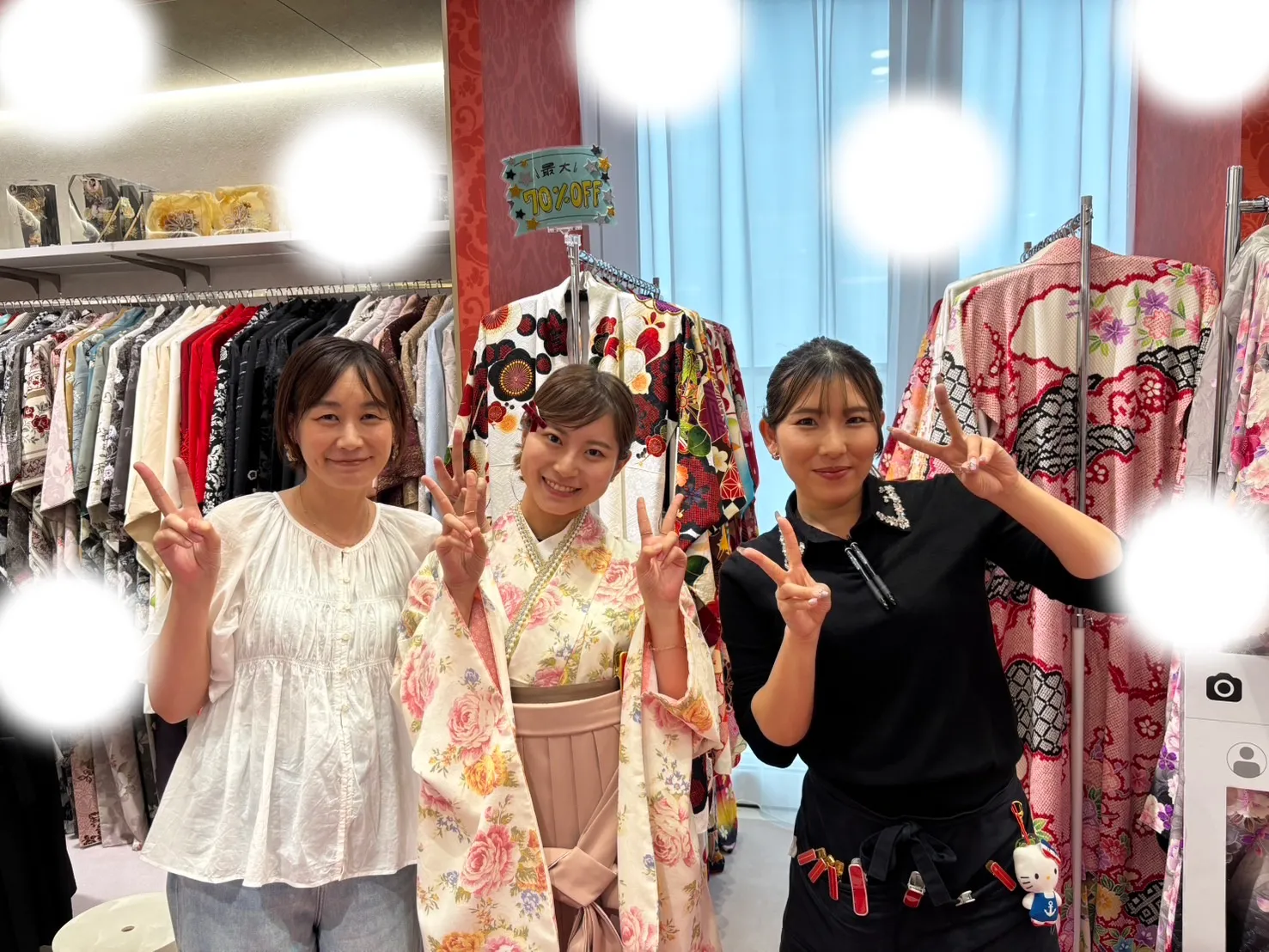 成人式　前撮り　梅田　くすみ　袴　ピンク