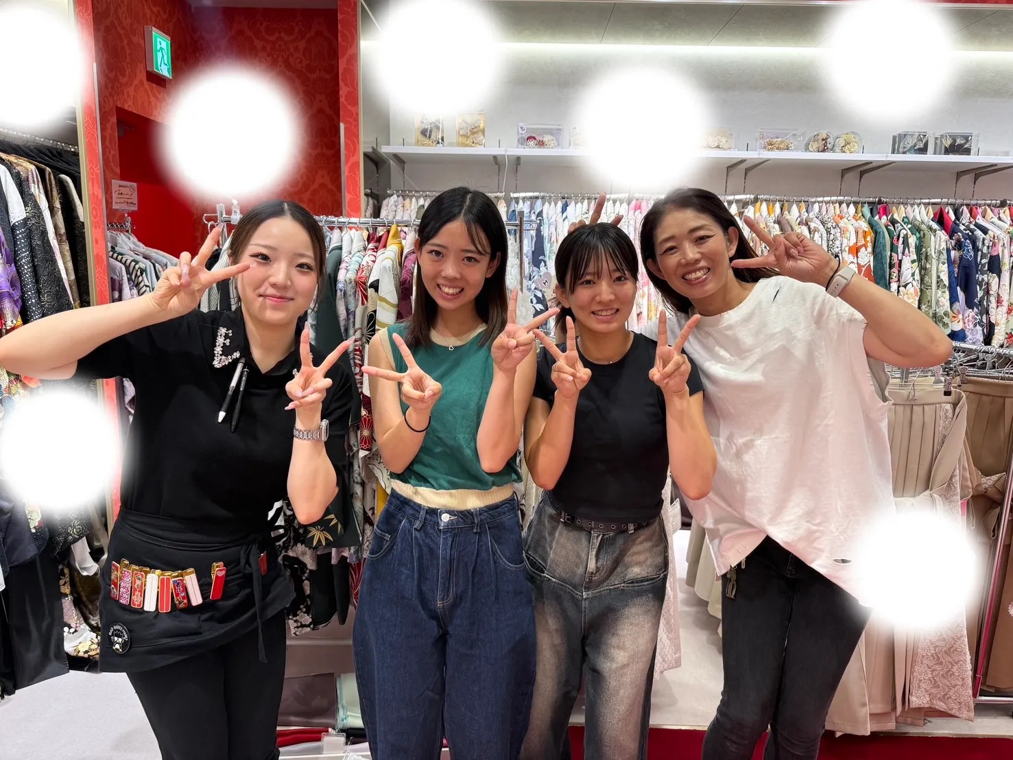 卒業式　袴　レンタル　梅田　お友達同士　可愛い　くすみカラー