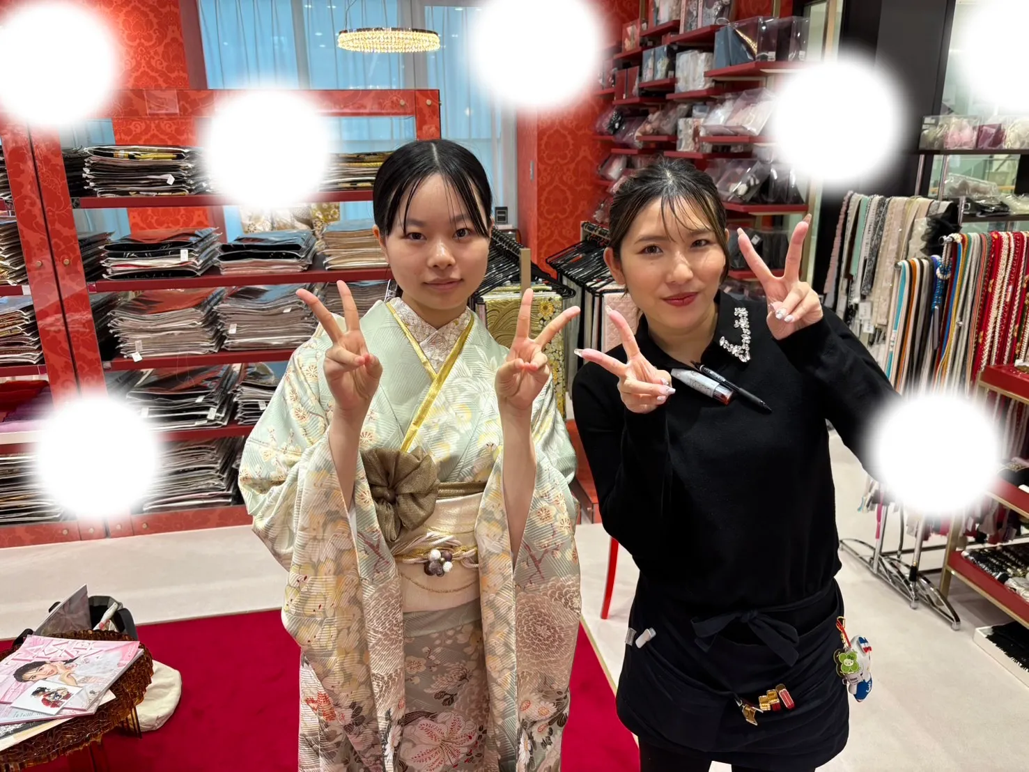 成人式　前撮り　梅田　くすみ　水色　