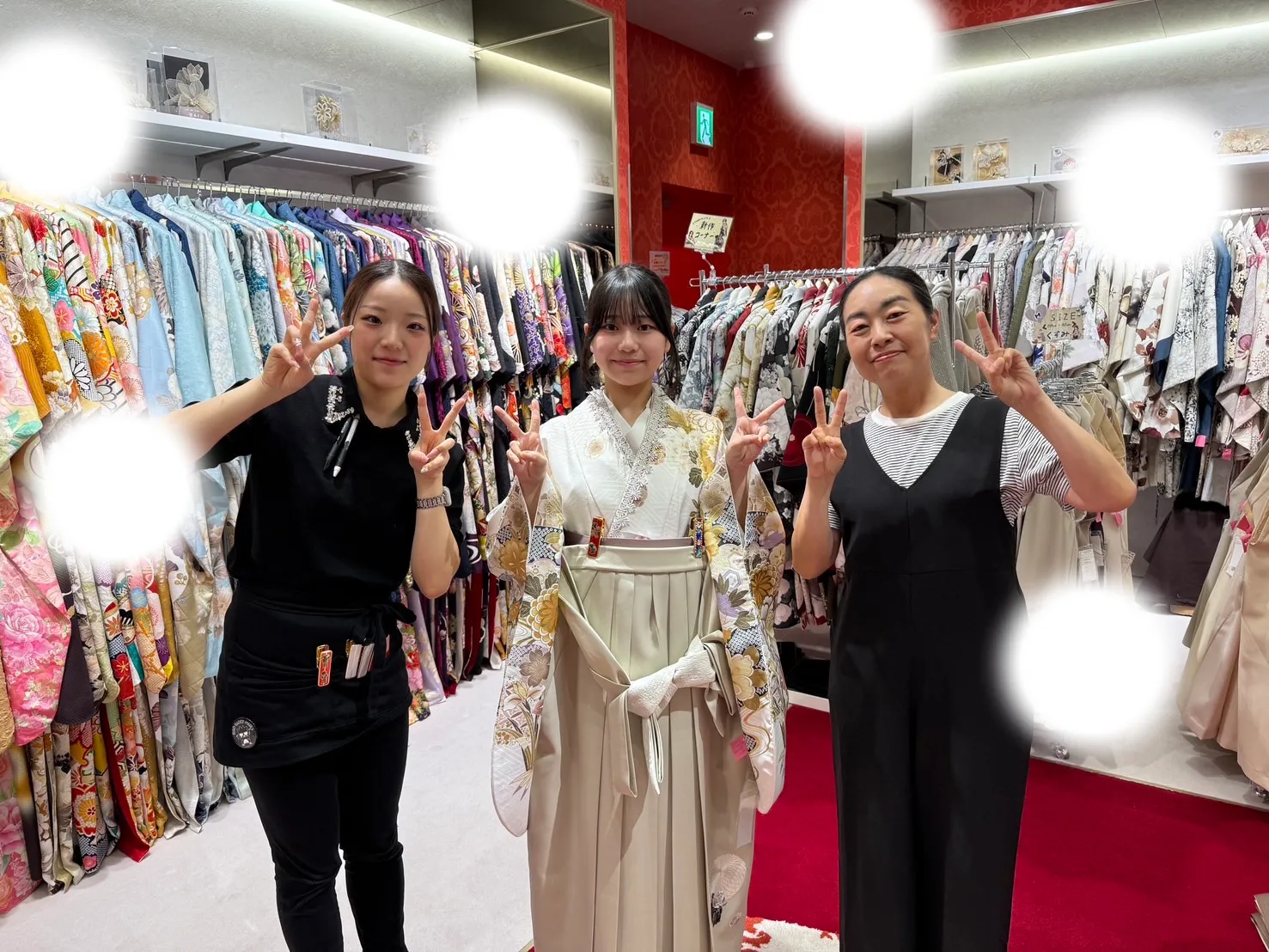 成人式　前撮り　梅田　ピンク　袴　古典