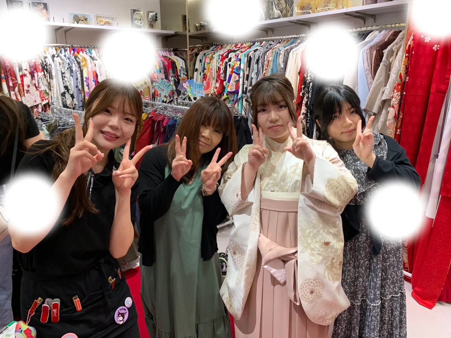 卒業式　くすみカラー　袴　梅田
