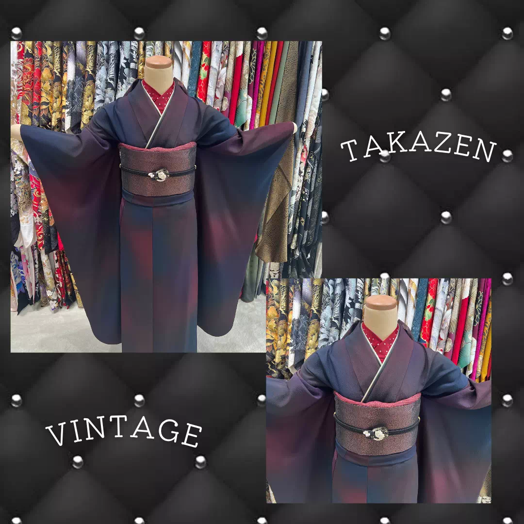 TAKAZEN神戸旧居留地店　成人式　振袖レンタル　カッコイイ振袖　無地振袖