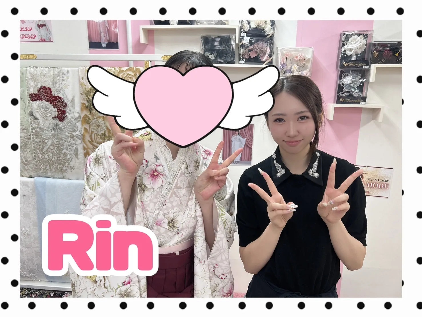 TAKAZEN　奈良　袴　レンタル　卒業式　JAPAN STYLE×中村里砂ブランド袴　くすみピンク/淡い色　牡丹柄/八重桜　かわいい　綺麗系　清楚