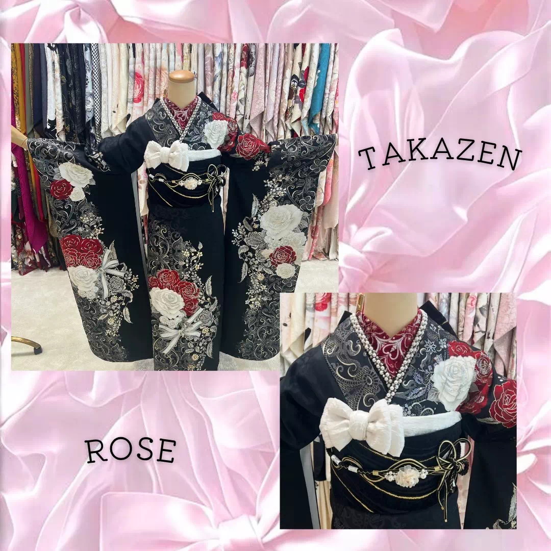 TAKAZEN神戸店　前撮り撮影会　イマドキ　カワイイ　コディネート　振袖　レンタル　袴　