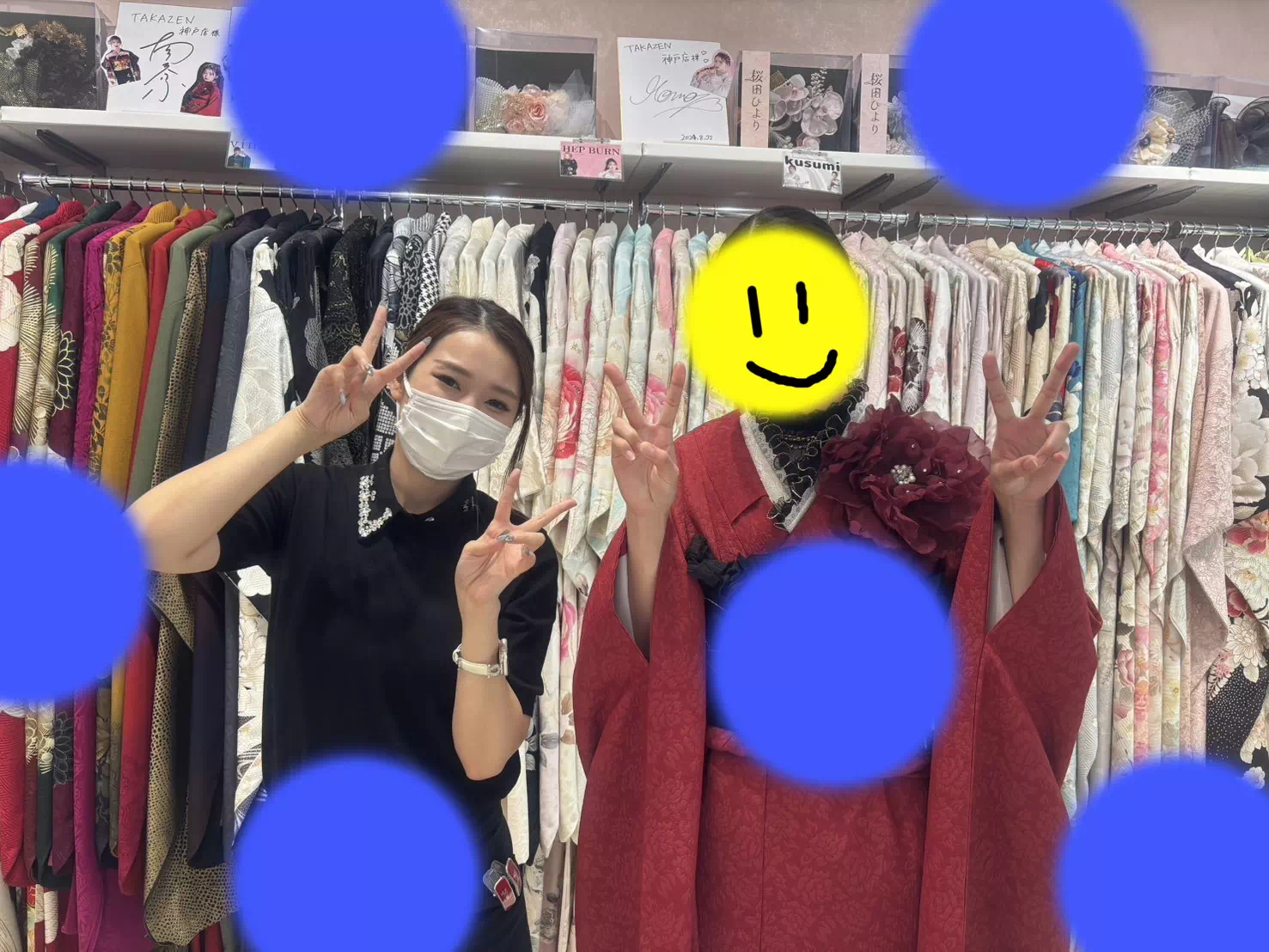 TAKAZEN神戸店　前撮り撮影会　イマドキ　カワイイ　コディネート　振袖　レンタル　袴　