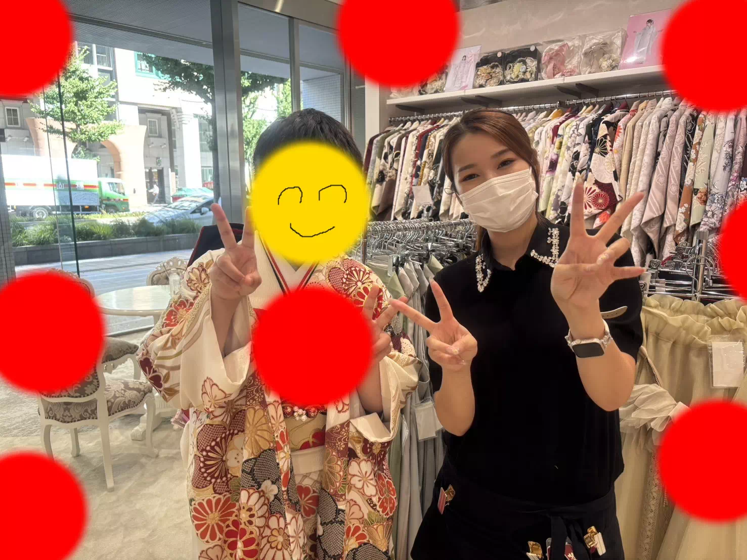 TAKAZEN神戸店　前撮り撮影会　イマドキ　カワイイ　コディネート　振袖　レンタル　袴　