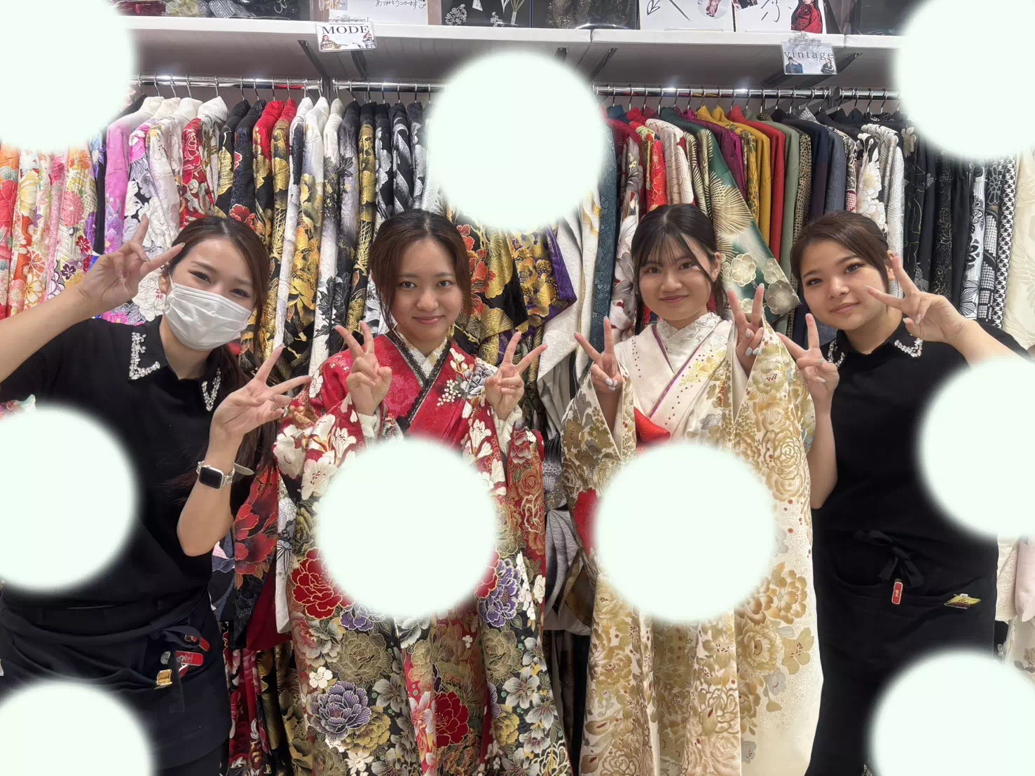 TAKAZEN神戸旧居留地　前撮り撮影会　イマドキ　カワイイ　コディネート　振袖　レンタル　　赤　白　金　豪華　安カワ