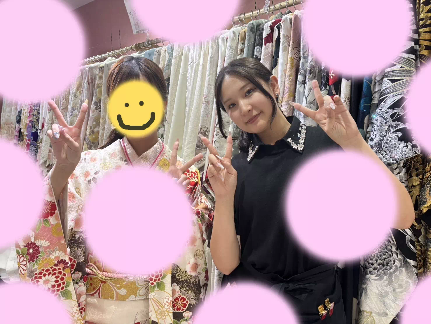 TAKAZEN姫路店　姫路市　成人式　卒業式　袴　振袖　イマドキ振袖　キラキラ　ヘップバーン　　白　金