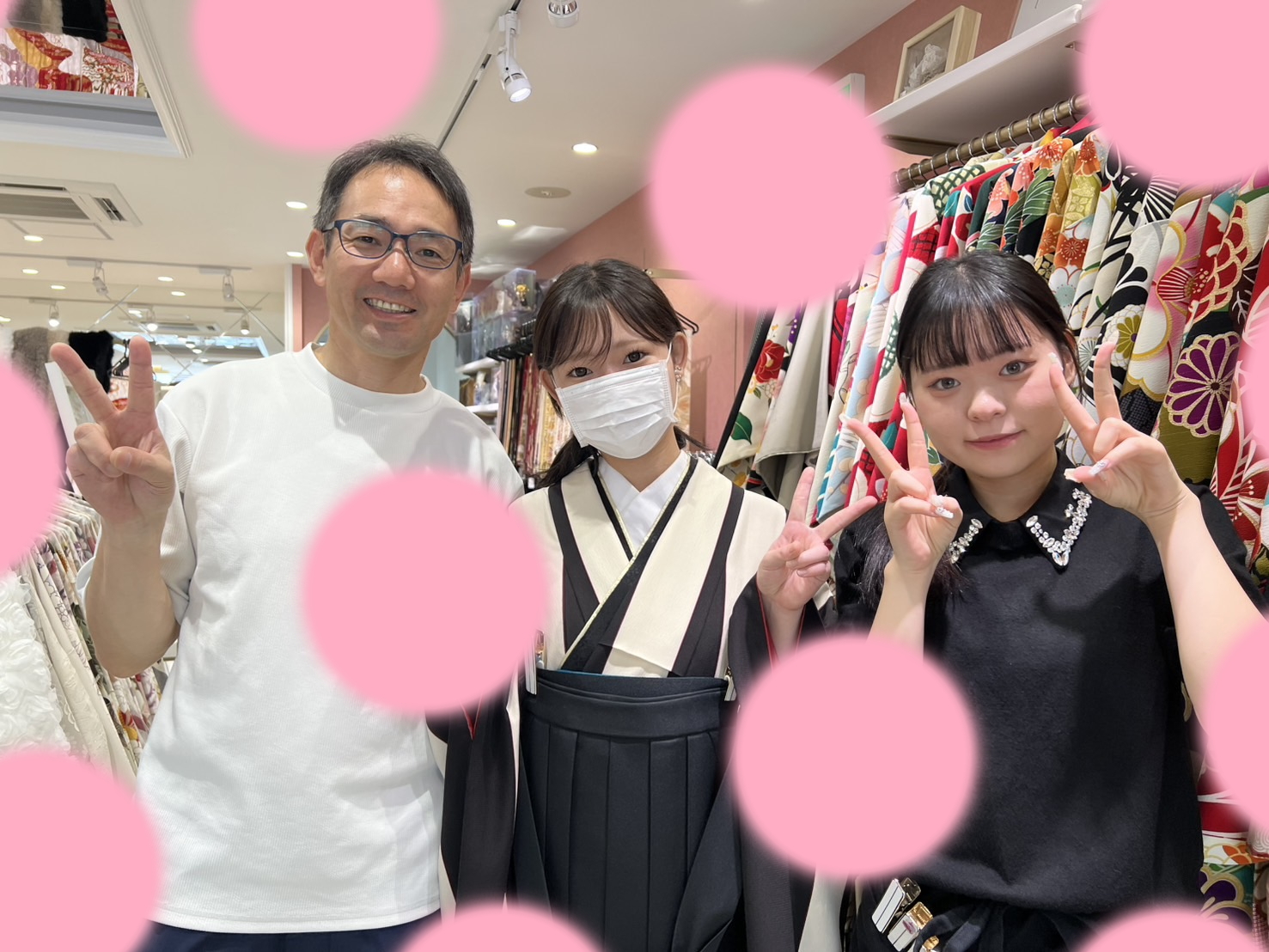 TAKAZEN姫路店　姫路市　成人式　卒業式　袴　振袖　イマドキ袴　レトロ　ストライプ柄　モノトーン