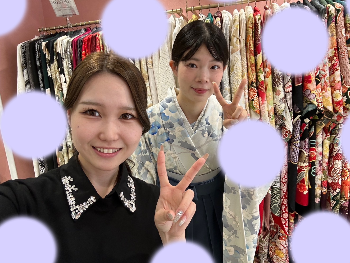 TAKAZEN姫路店　姫路市　成人式　卒業式　袴　振袖　イマドキ袴　持ち込み　ママ振り　紺色　