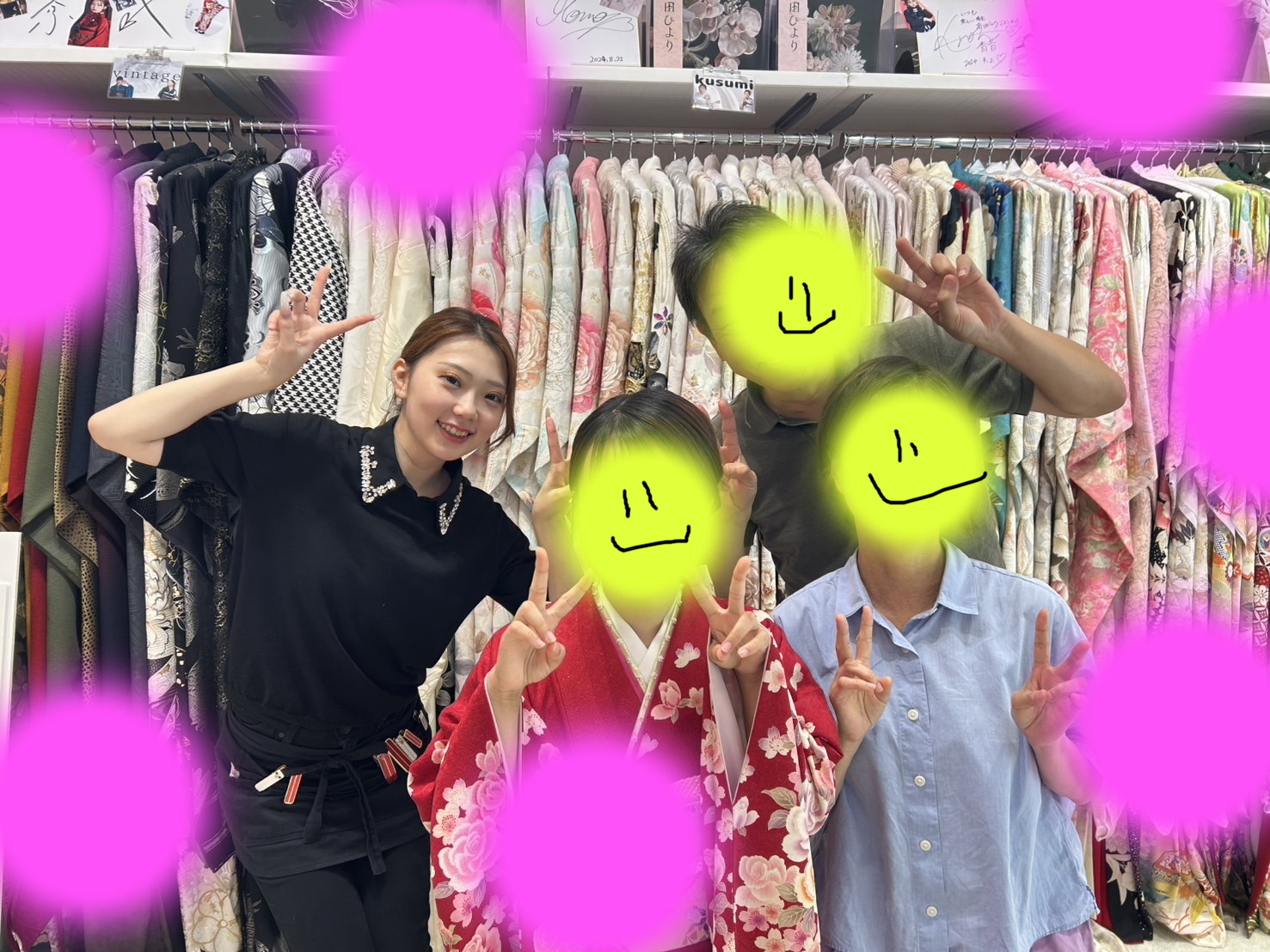 TAKAZEN神戸店　前撮り撮影会　イマドキ　カワイイ　コディネート　振袖　レンタル　袴　