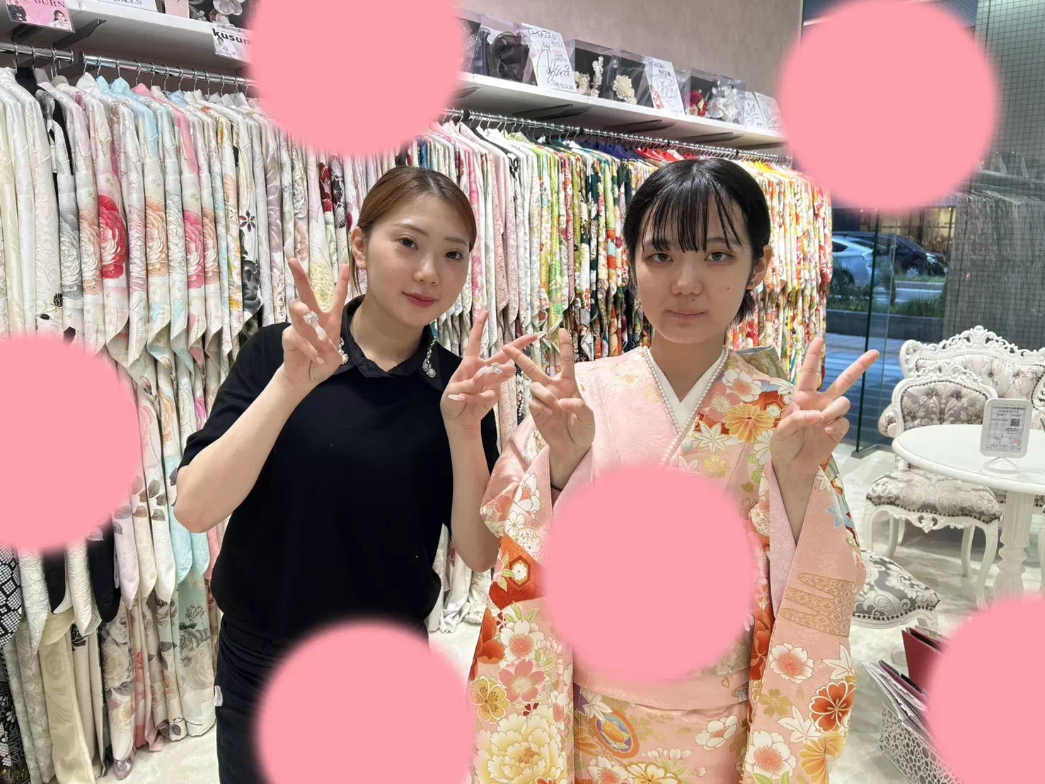 TAKAZEN神戸店　前撮り撮影会　イマドキ　カワイイ　コディネート　振袖　レンタル　袴　