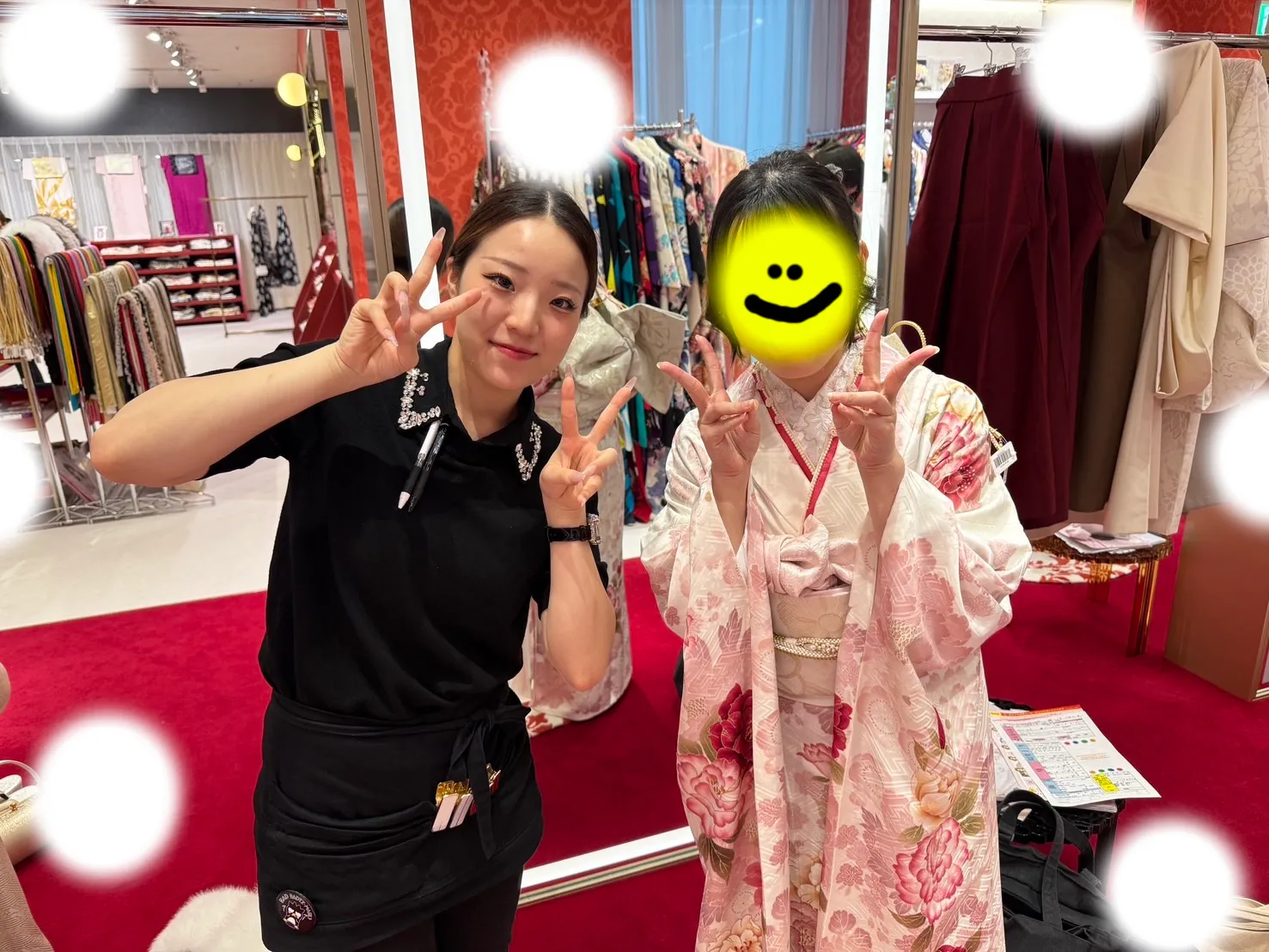 成人式　振袖　梅田　ピンク