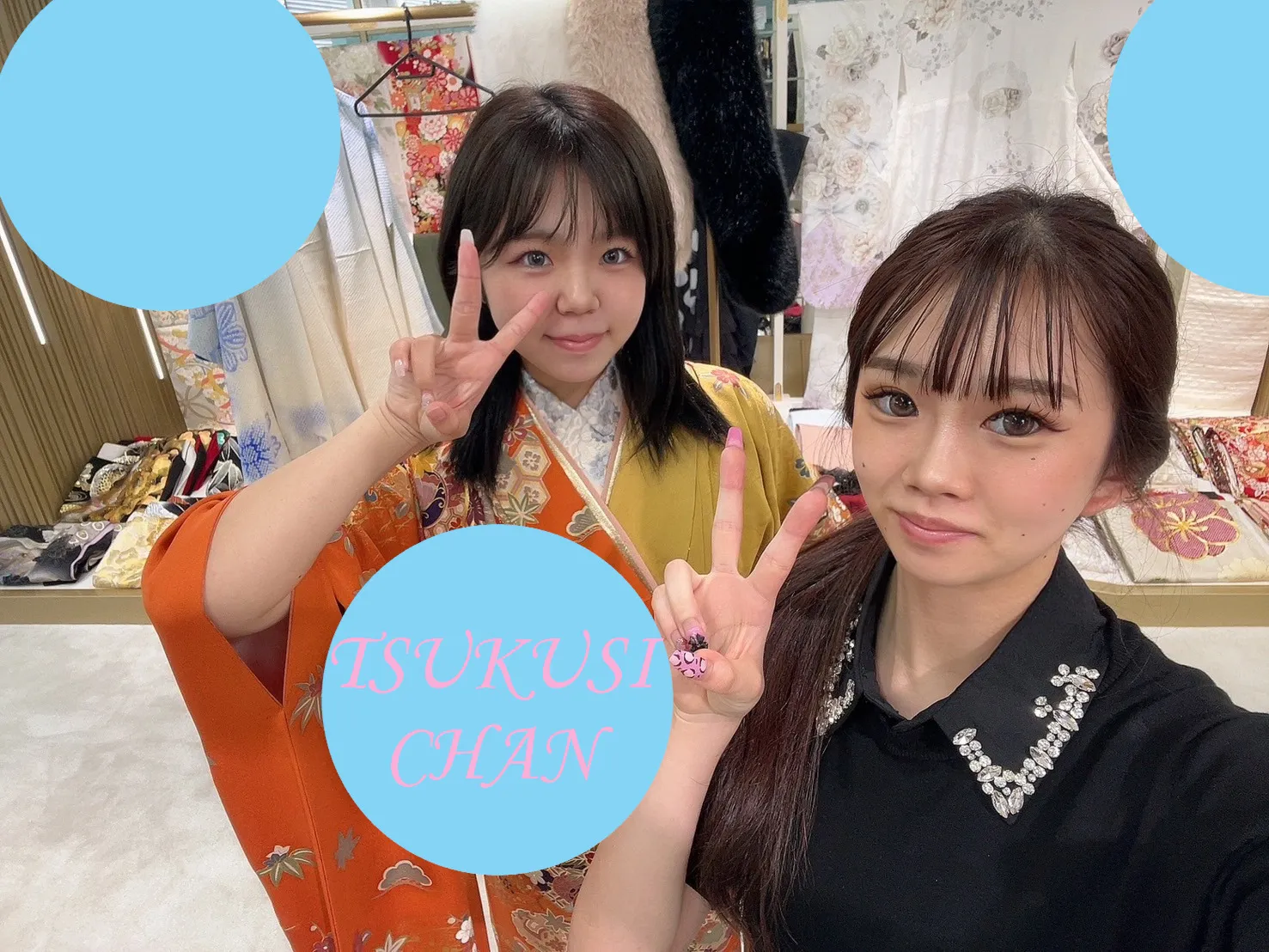 前撮り　振袖　撮影会ママ振袖お写真プラン可愛い