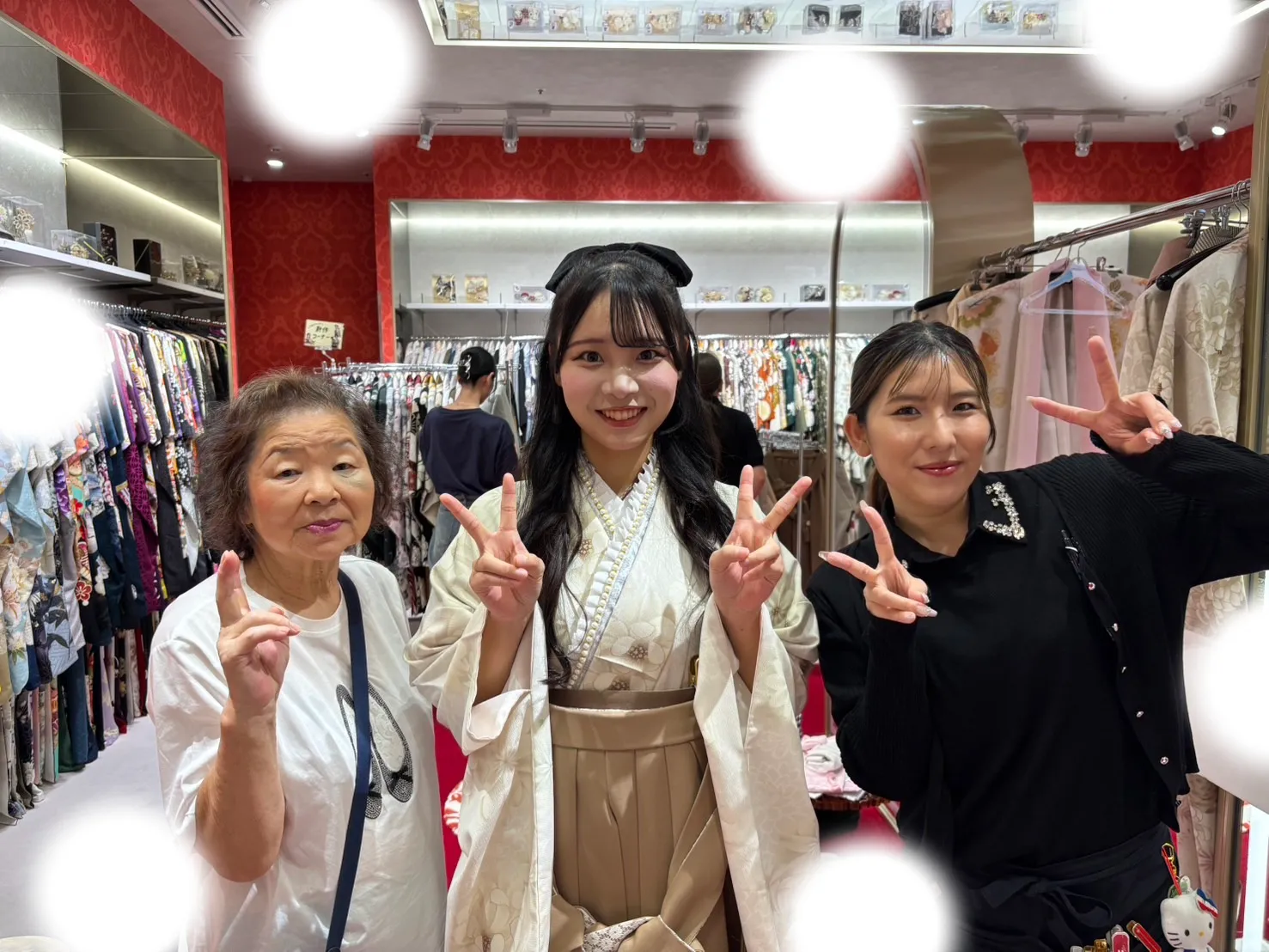 卒業式　前撮り　梅田　袴　くすみカラー　かわいい　イマドキ　淡色