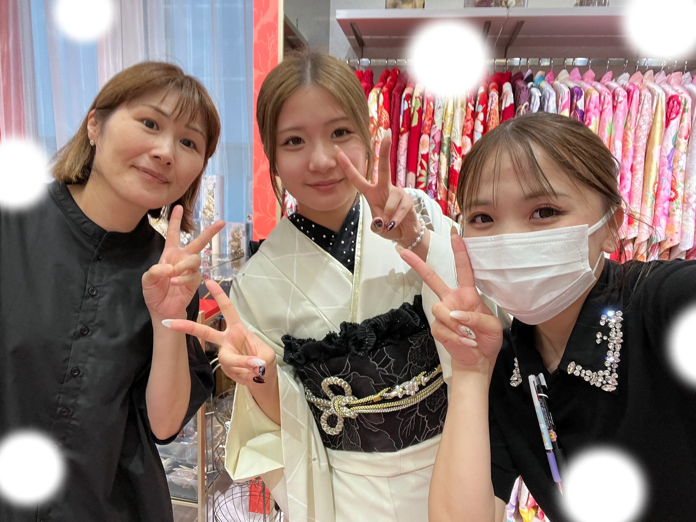 成人式　前撮り　梅田　振袖レンタル　レトロ　シンプル
