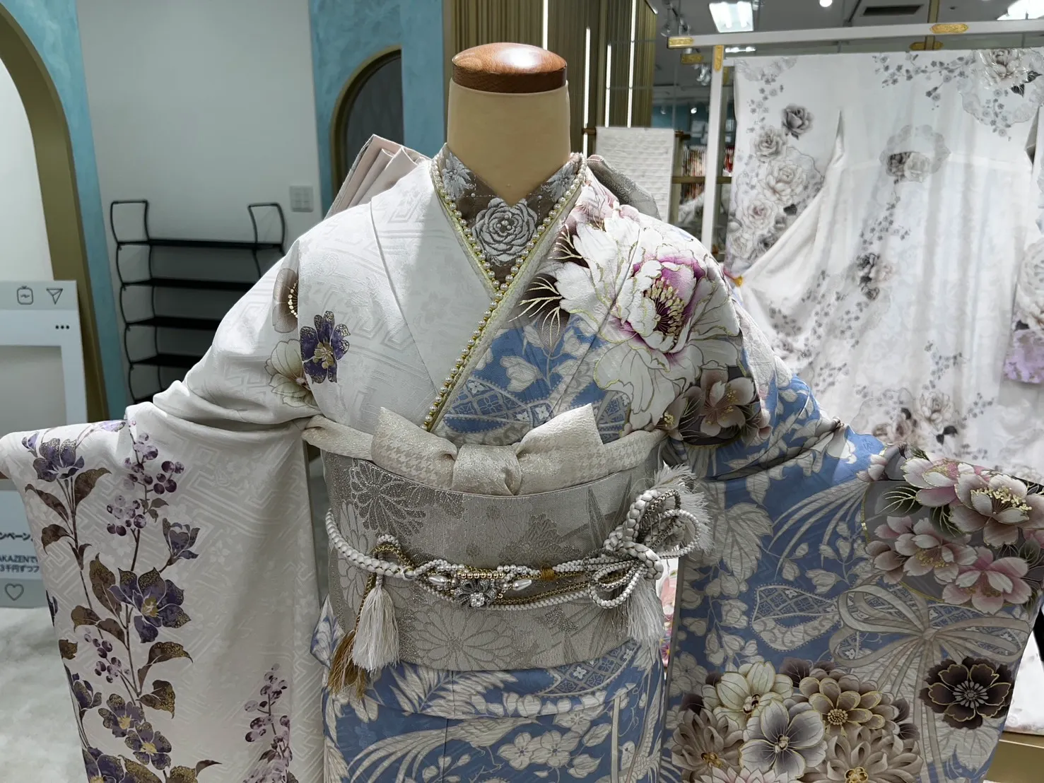 振袖レンタル　成人式　なんば　心斎橋　大阪　人気　前撮り　前撮り撮影会　水色　可愛い