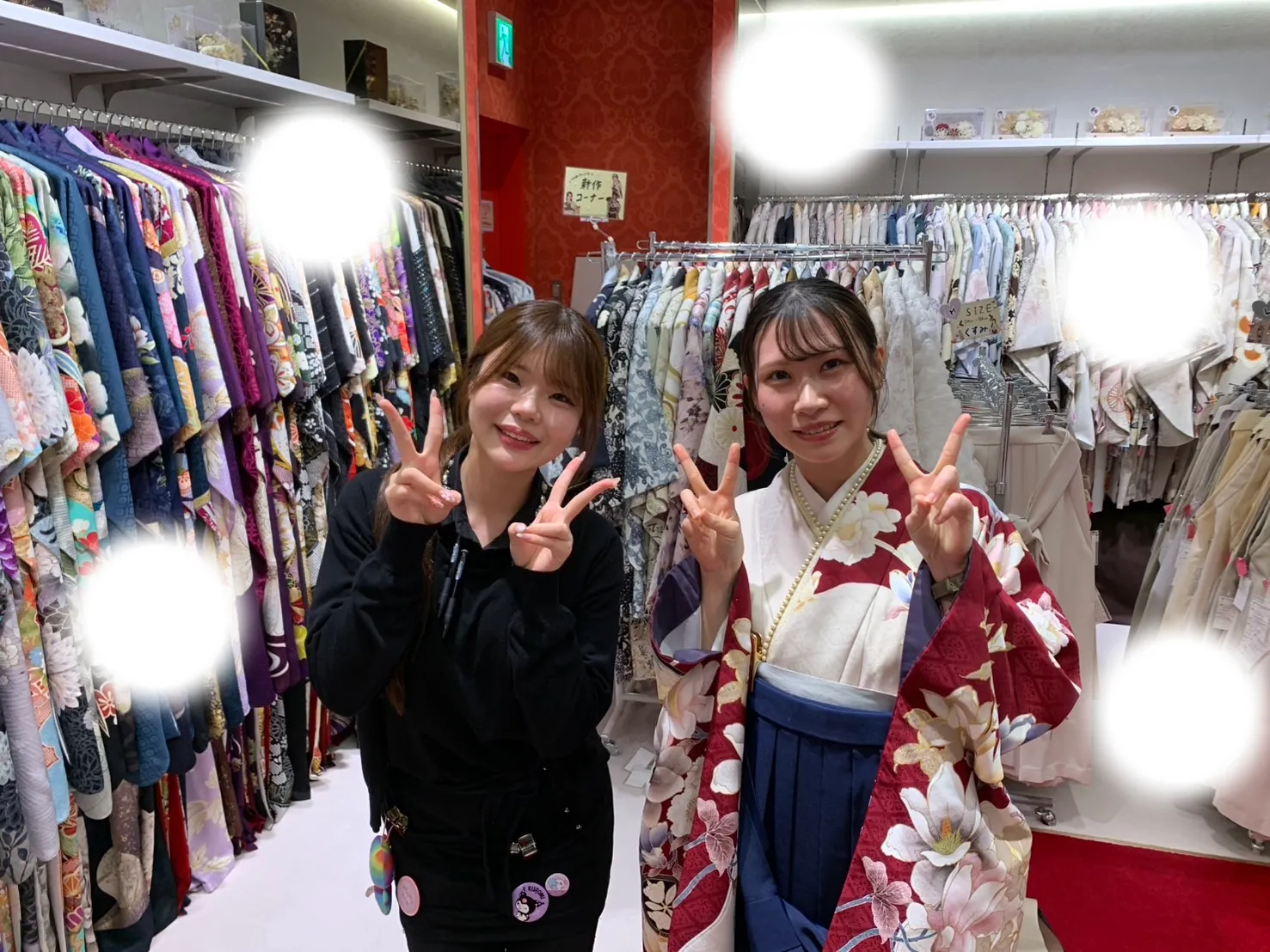 卒業式　袴　レンタル　梅田　赤色　みちょぱ　可愛い　紺