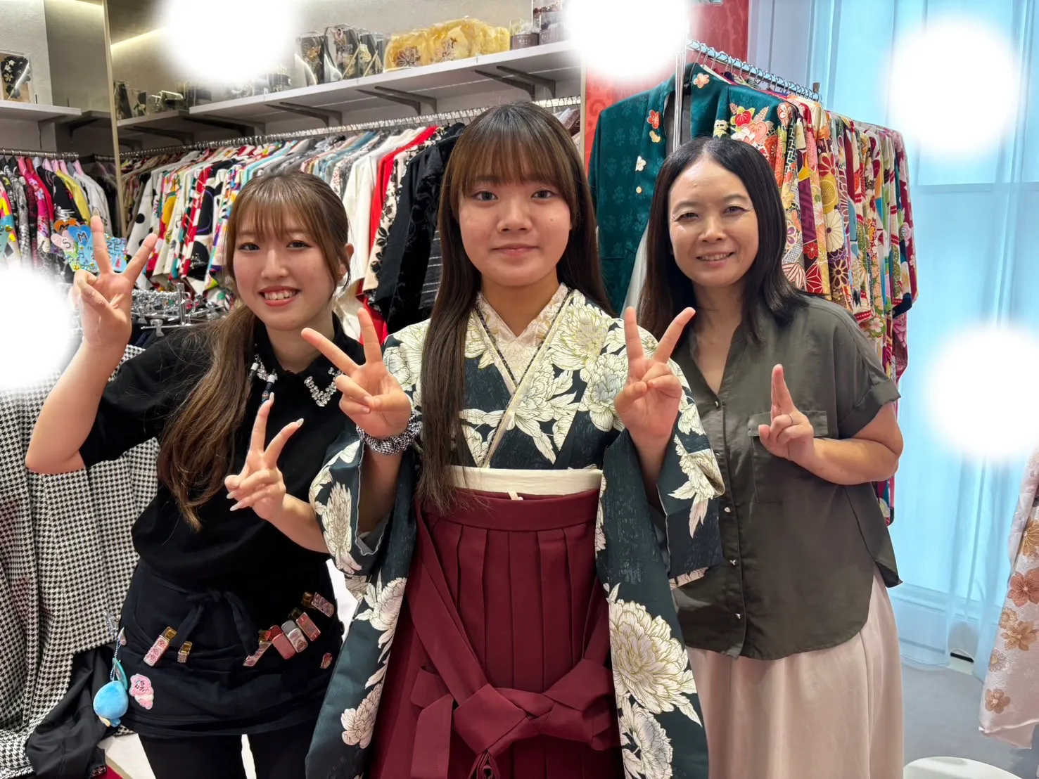 成人式　振袖　梅田　袴　くすみカラー　エンジ　綺麗