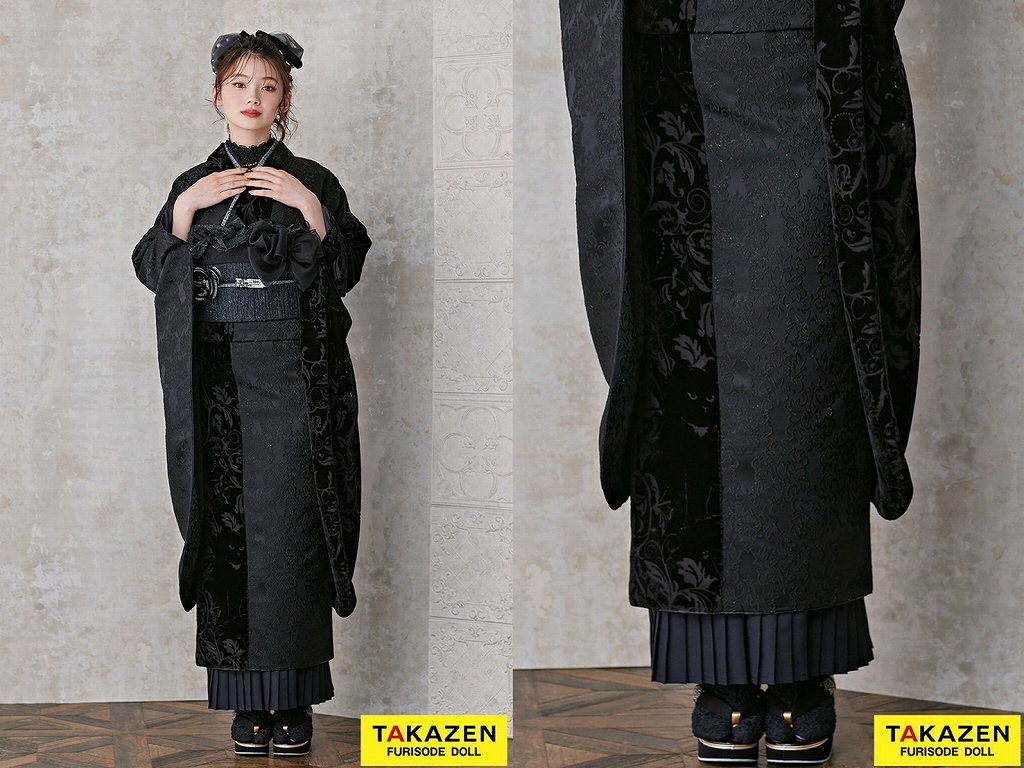 TAKAZEN　奈良　振袖　レンタル　赤色振袖　バラ　ローズ　個性派　被らない　可愛い　イマドキ　お洒落　目立つ　キラキラ　レースインナー　フリル