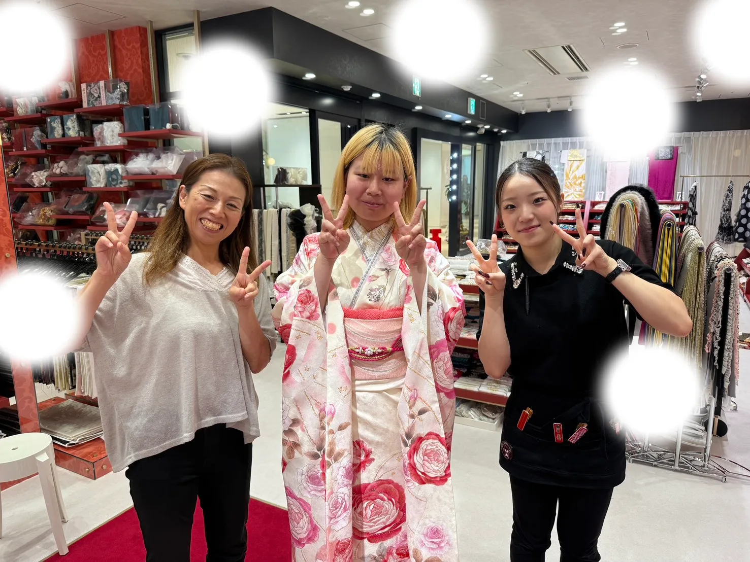 成人式　前撮り　梅田　シャネルカラー　ピンク　キラキラ