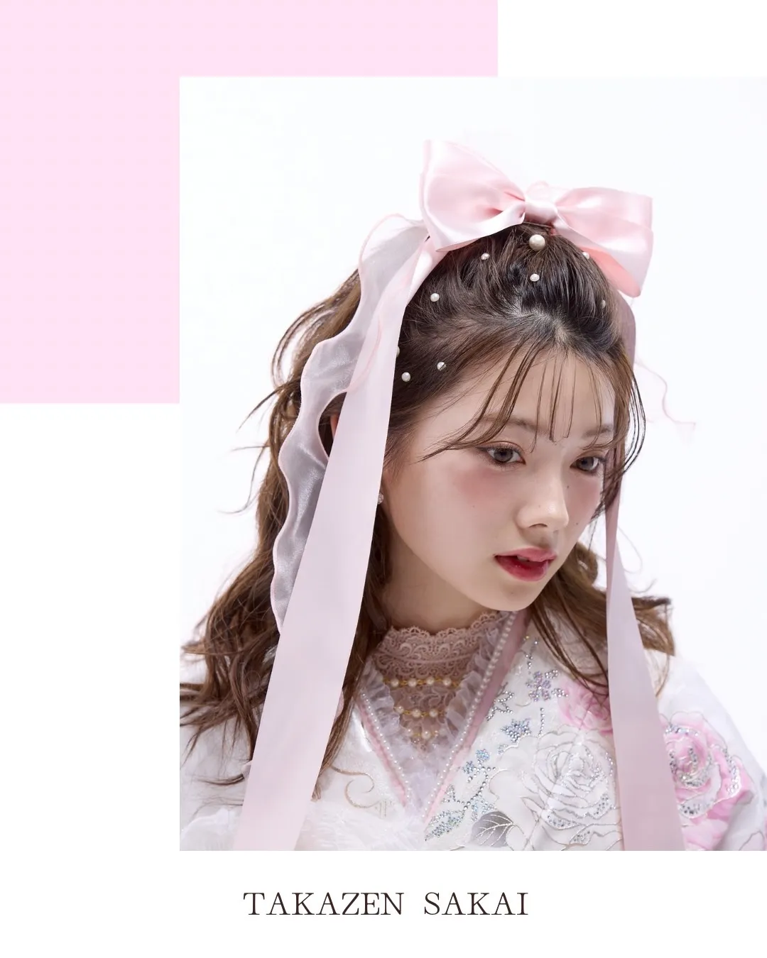 髪飾り　ヘアアレンジ　成人式　卒業式