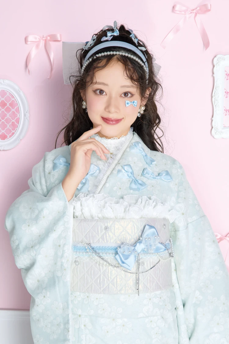 成人式振袖レンタル　HEPBURN　キュート　かわいい　ガーリー　水色