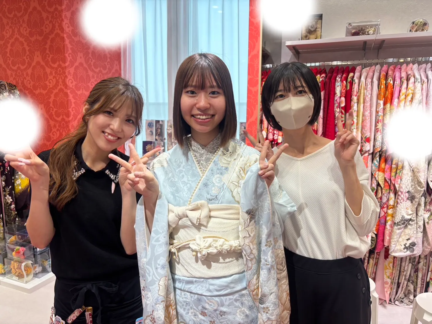 成人式　前撮り　梅田　袴　くすみカラー　かわいい　イマドキ　淡色　古典　タカゼン　撮影