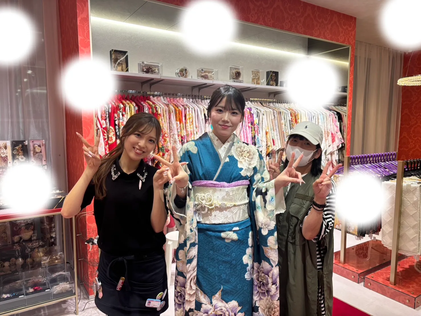 成人式　前撮り　梅田　青　大人っぽい