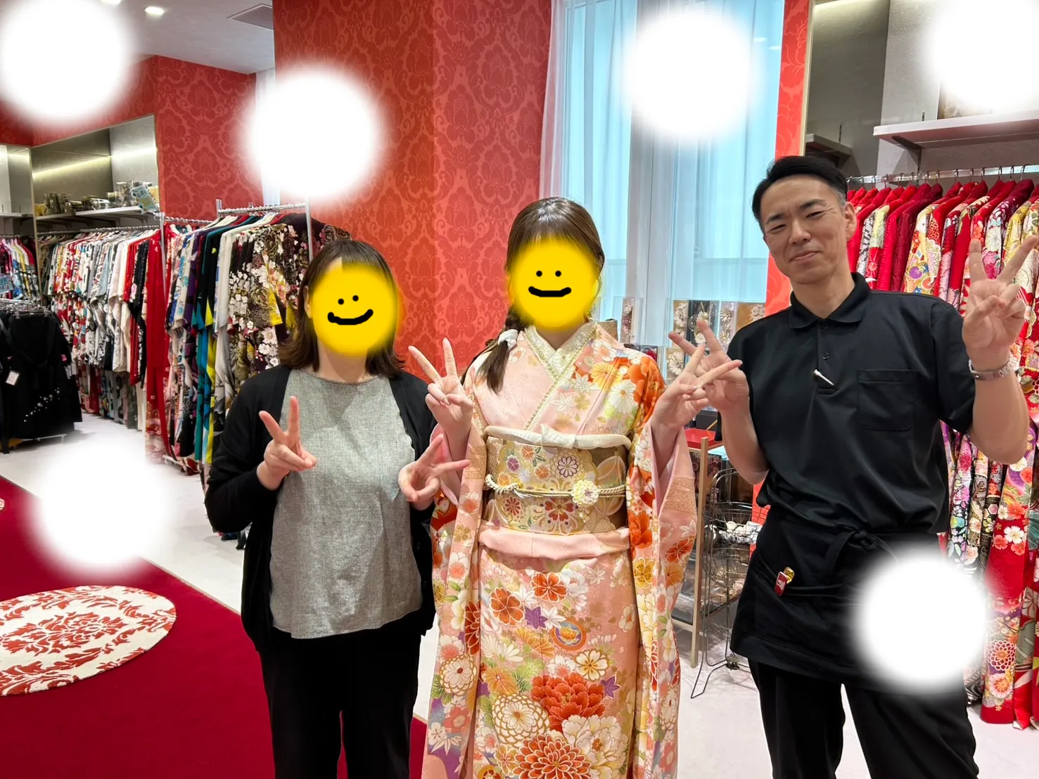 成人式　前撮り　梅田　古典　ピンク　