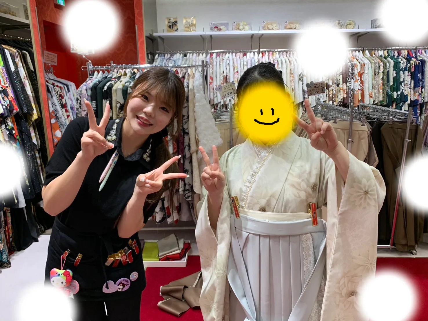 卒業式　袴レンタル　くすみカラー　かわいい　淡色