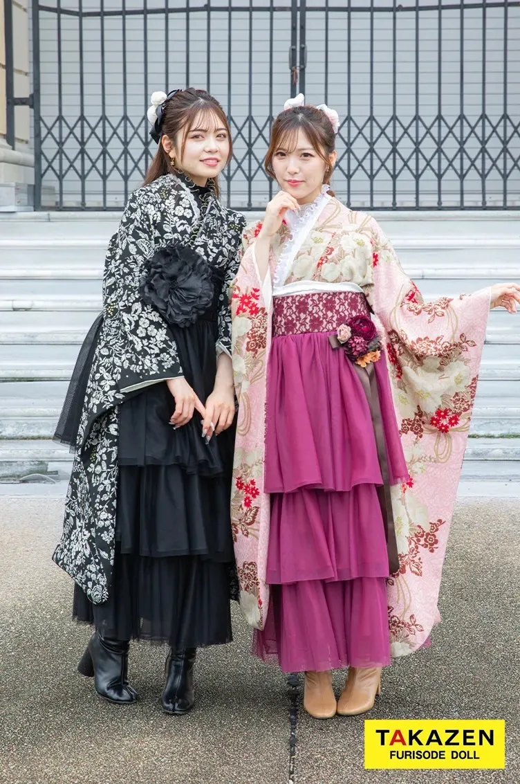 卒業式　袴レンタル　前撮り　ドレス袴　フリル　かわいい