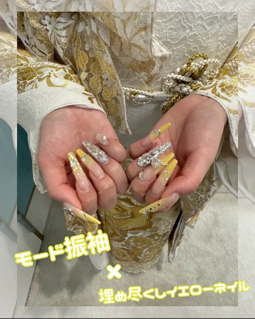 前撮り　振袖　撮影会　モード可愛いキラキラお振袖TAKAZENオリジナルゴールド