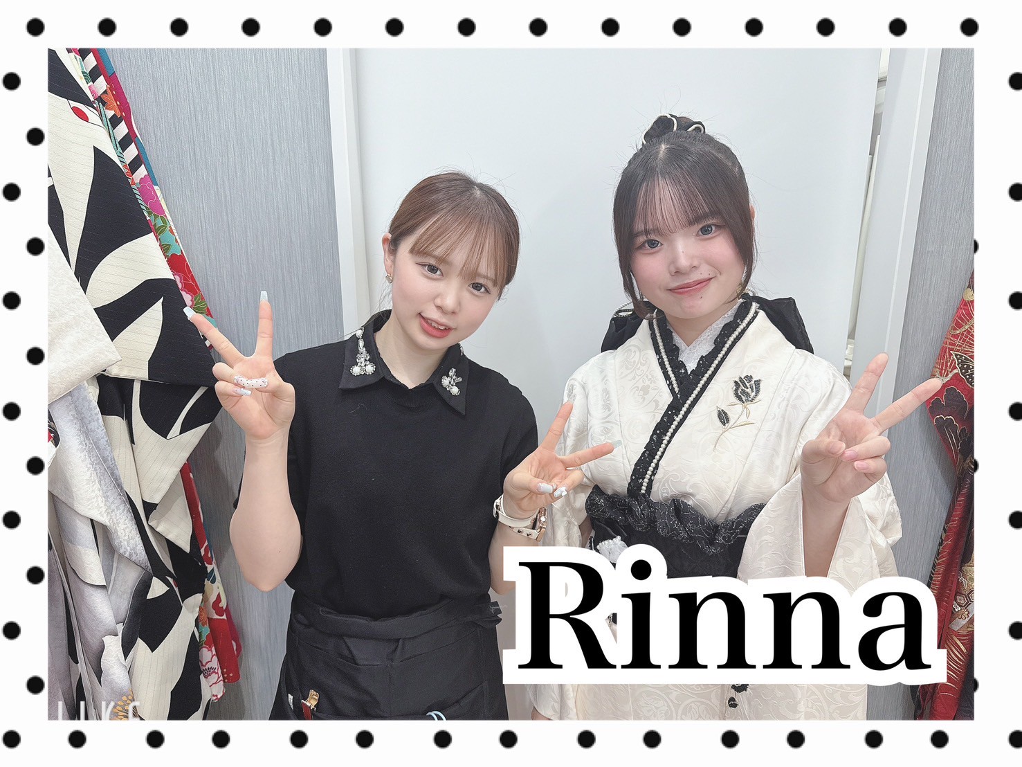 【TAKAZEN橿原店】15日♡大和郡山市/橿原市からお越しの2026年成人 オシャレモノトーンコーデのヴィンテージお振袖姫ちゃん&2026年卒業 新作くすみピンクのガーリー卒業袴姫ちゃん♡