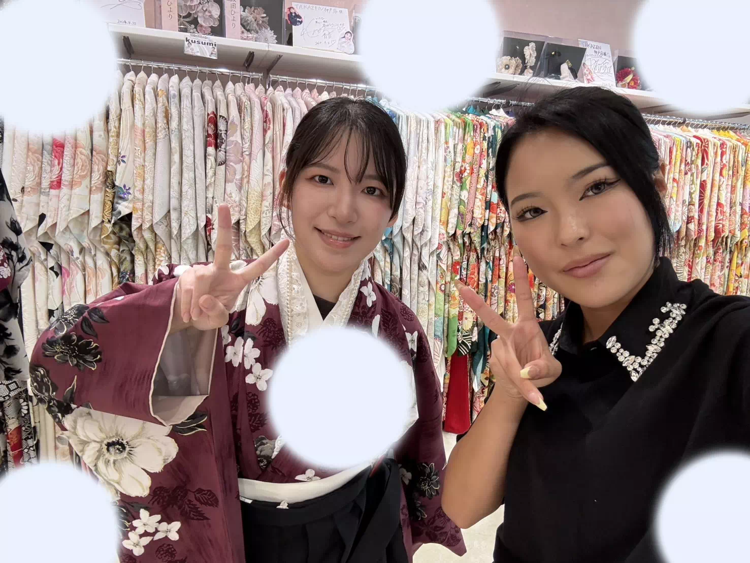 TAKAZEN神戸旧居留地店　前撮り撮影会　イマドキ　カワイイ　コディネート　振袖　レンタル　袴　ジルスチュアート