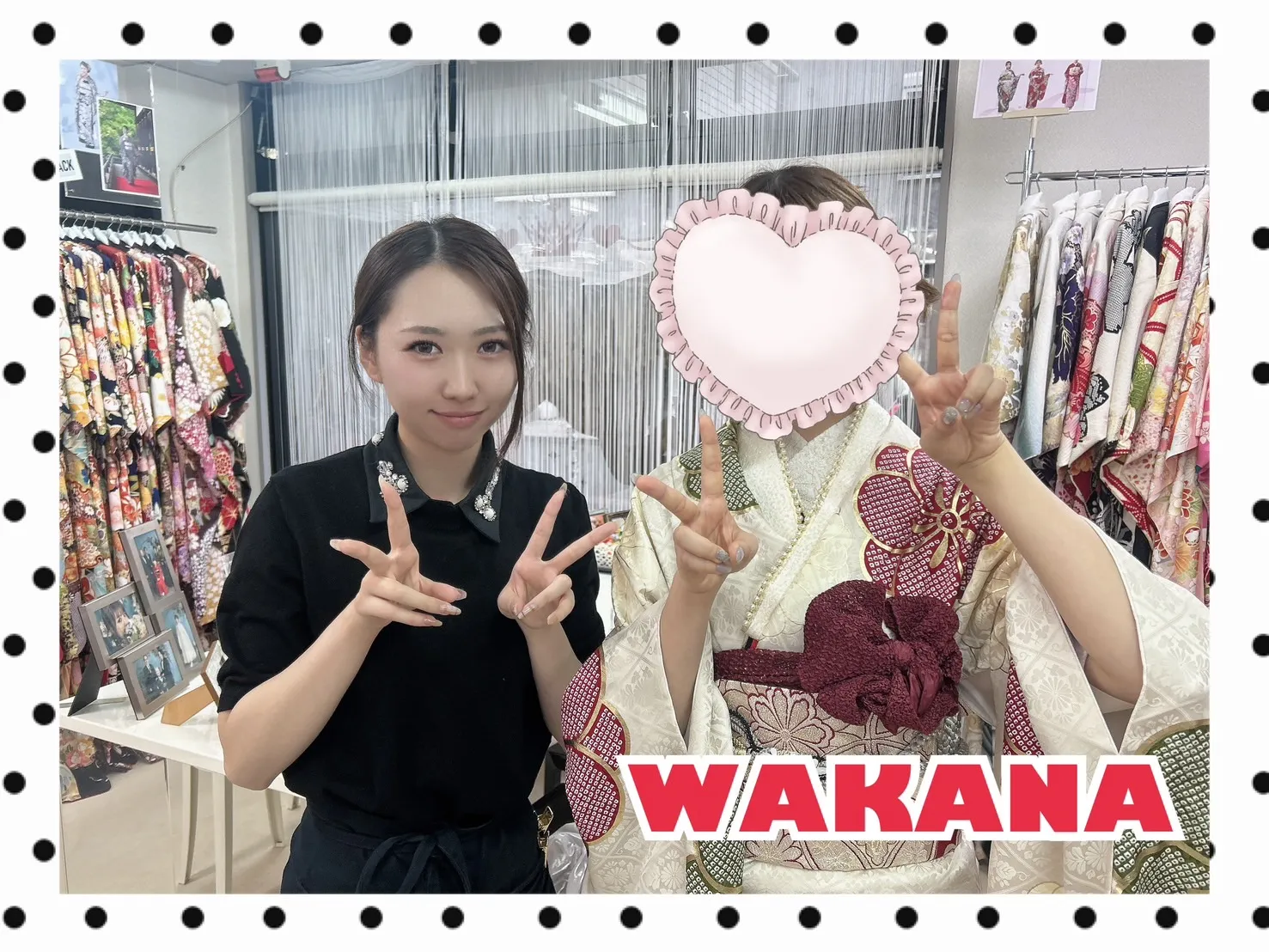 TAKAZEN　奈良　振袖　レンタル　成人式　正統派古典　オフホワイト/赤/緑　ねじり梅柄　シンプル　大柄　上品　高身長さんにもおすすめの振袖　くすみ系　南琴奈