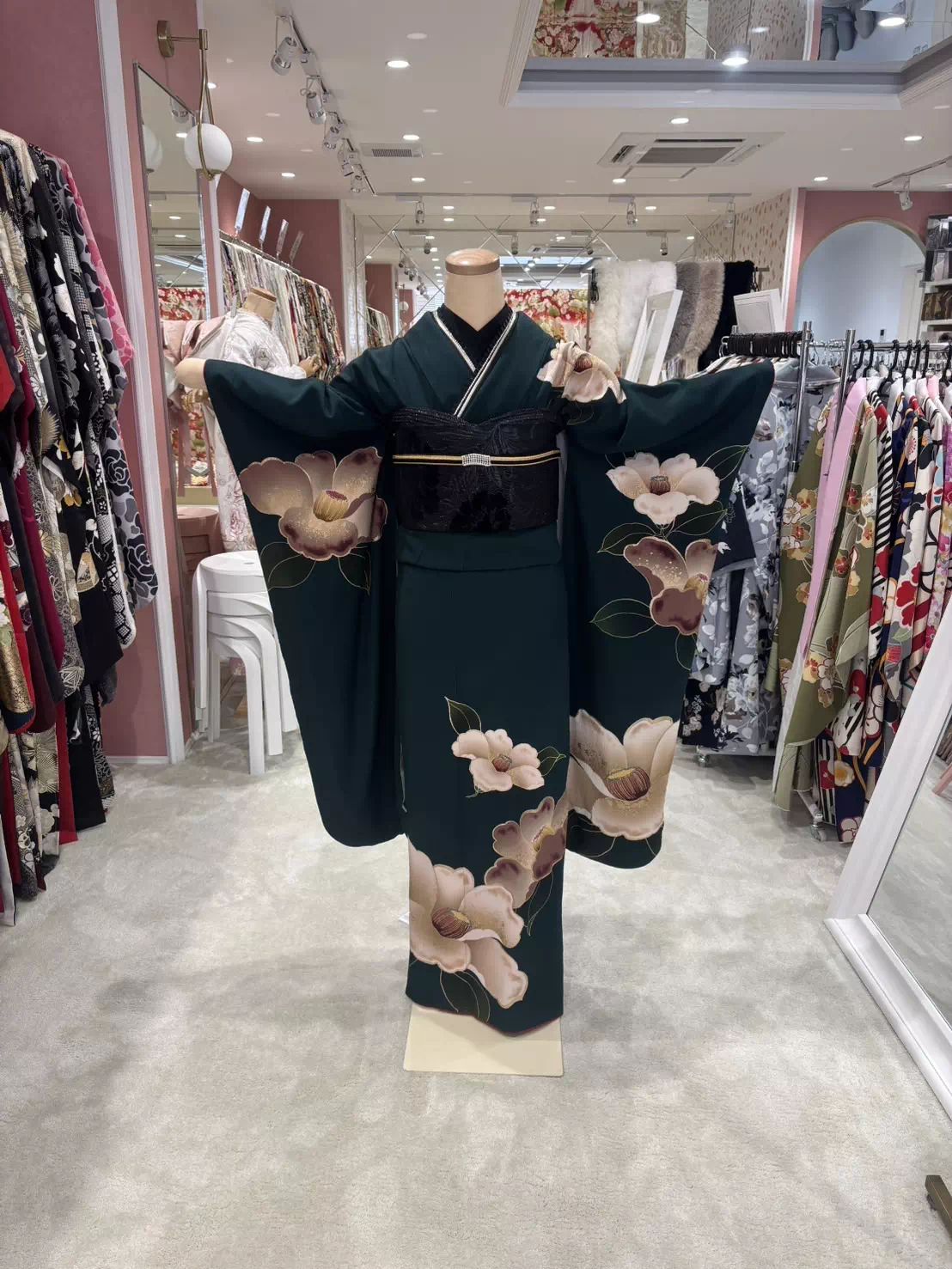 TAKAZEN姫路店　姫路市　成人式　卒業式　袴　振袖　イマドキ振袖　　緑　金