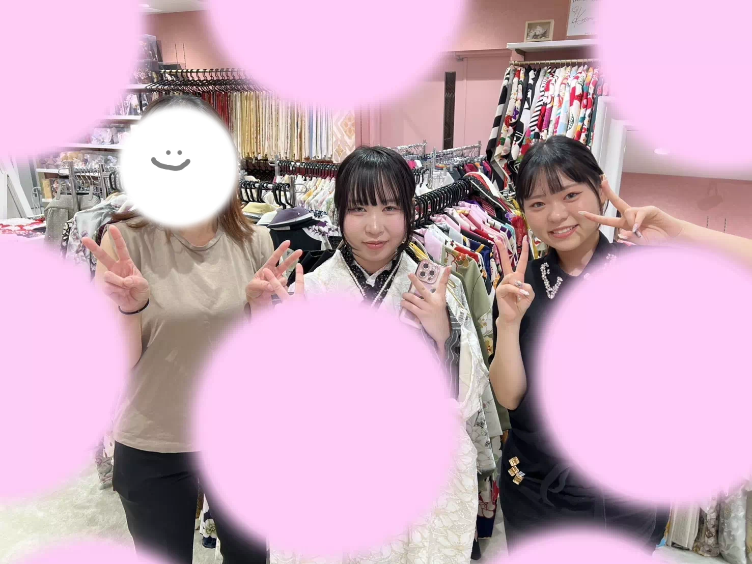 TAKAZEN姫路店　姫路市　卒業式　袴　チェック　チョーカー　リボン　黒　