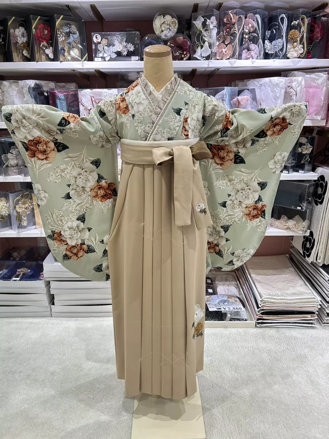 TAKAZEN姫路店　姫路市　成人式　卒業式　袴　振袖　イマドキ振袖　ヘザー　ミントグリーン