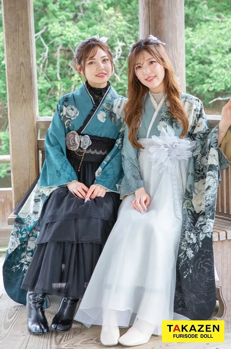 卒業式　袴レンタル　前撮り　ドレス袴　フリル　かわいい